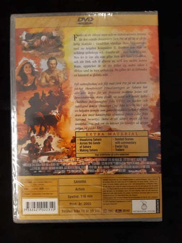 DVD Sahara Matthew McConaughey Penelope Cruz INPLASTAD