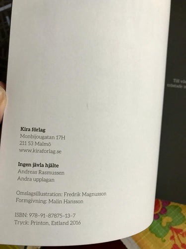 INGEN JÄVLA HJÄLTE Andreas Rasmussen