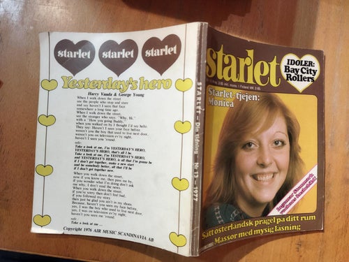 Starlet 1977 nr 13 Starlet tjejen Monica, Ingemar Stenmark, Bay City Rollers VG+