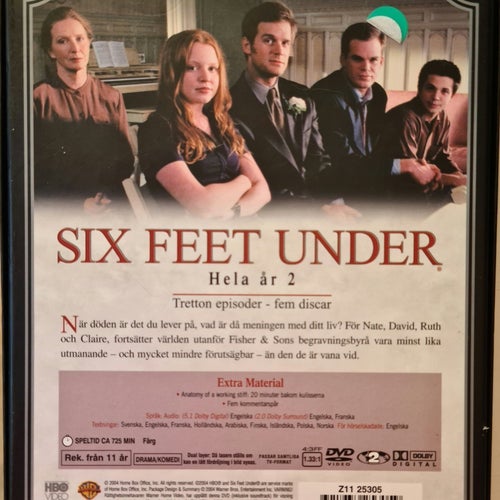 Dvd box : Six feet under - säsong 2. Drama/ komedi.