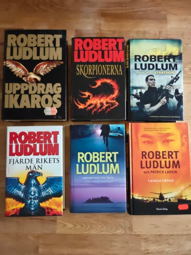 ROBERT LUDLUM: 6 inbundna spionthrillers i toppskick! Bokpaket