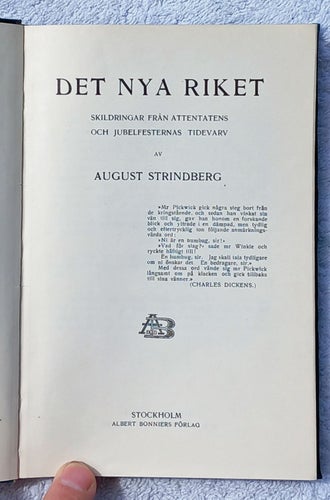 August Strindberg: Det nya riket (1913)