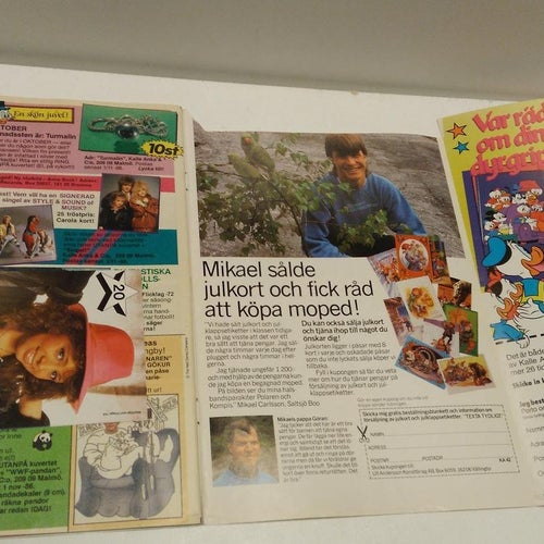 Kalle Anka 19 nr 42 + idolbild Anna Book + reklamblad