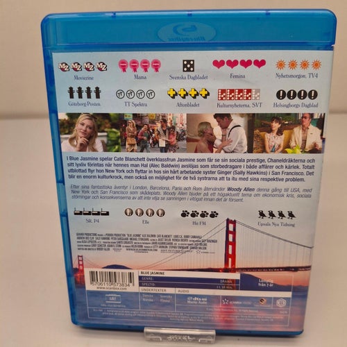 Blue Jasmine - Woody Allan - Blu-ray film, Svensk text, Fint skick