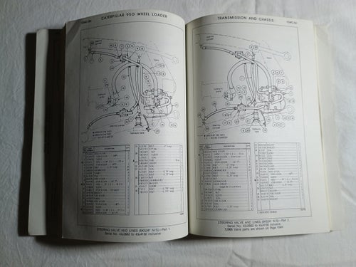 Caterpillar parts book 950 wheel loader 43J1 to 43J4063 Handbook Reservdelsbok