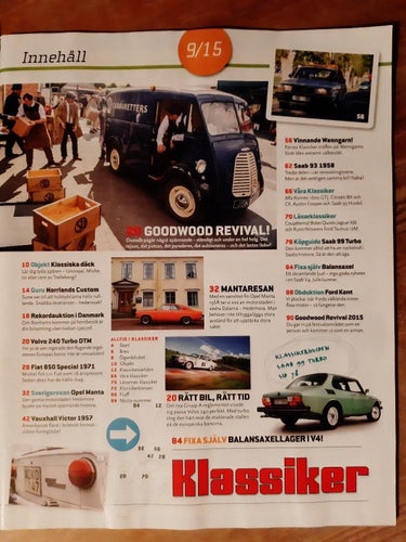 Klassiker nr 9 2015: Saab 99 Turbo, Volvo 240 Turbo DTM, Fiat 850 Special
