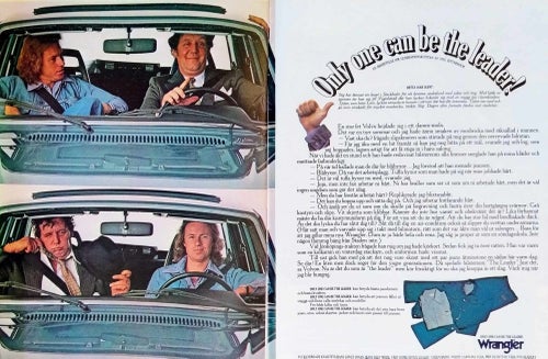 WRANGLER JEANS, STOR SVENSK TIDNINGSANNONS 1977