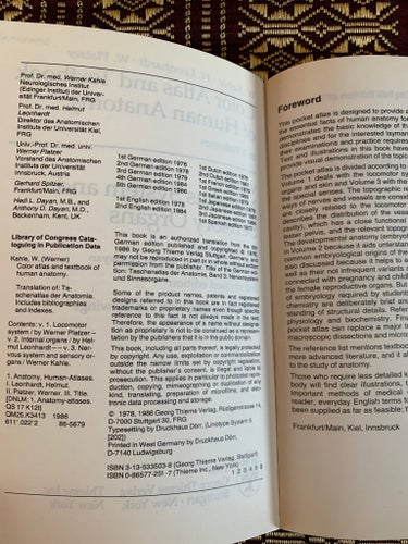 Color Atlas and Textbook of Human Anatomy, Volume 3: Nervous System and Sensory
