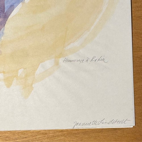 JEANETTE LINDSTEDT Akvarell ”Hommage ’a Rodin”