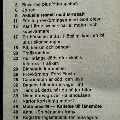 Motor nr 21 1976: VW Golf GLD Diesel, Ford Fiesta, Cabriolet