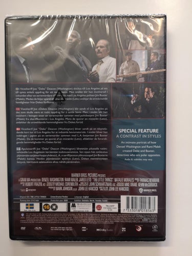 DVD The Little Things Jared Leto Denzel Washington Rami Malek INPLASTAD