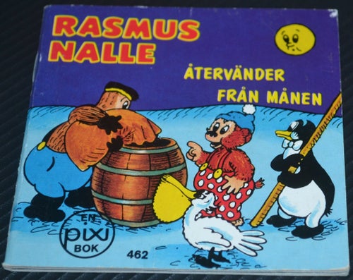 Äldre Pixibok Rasmus Nalle återvänder från månen