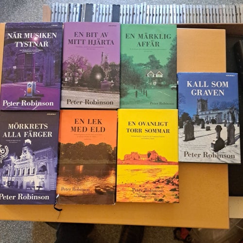 (P150) Peter Robinson Deckare - Samling av 7 böcker