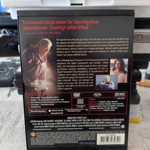 Blood Work (DVD), Clint Eastwood, Snapcase, Svensk text, Kult, OOP