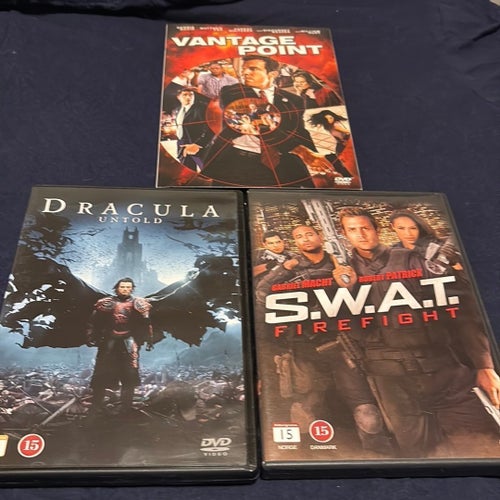 Vantage Point, Dracula Untold och S.W.A.T. Firefight (DVD-filmer)