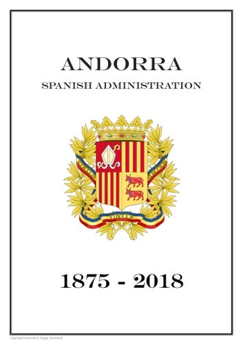 Andorra Spanish Administration 1875-2018 PDF STAMP ALBUM PAGES INGA FRIMÄRKEN!!