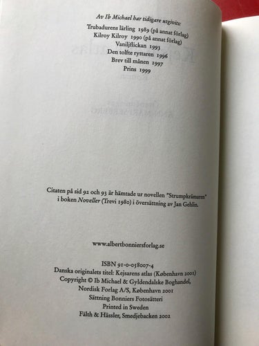 KEJSARENS ATLAS + PRINS av Ib Michael