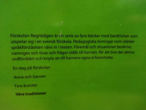 Förskolan Regnbågen Våra traditioner Sandra Jensen. Bok. Very Fine plus. BM