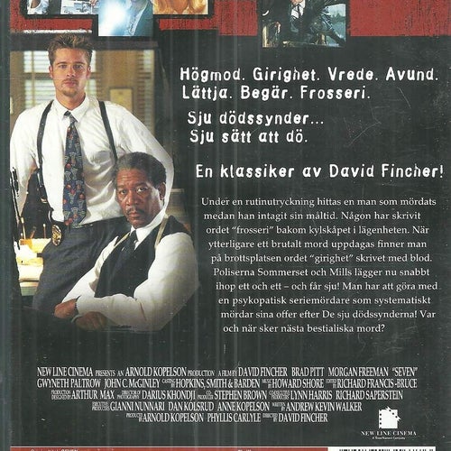 SEVEN med Brad Pitt och Morgan Freeman