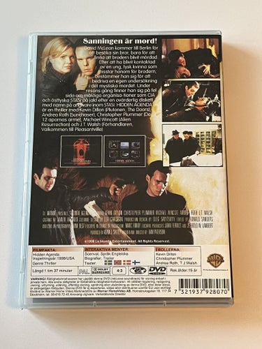 Hidden agenda (Kevin Dillon & Christopher Plummer, 1998). Beg. DVD