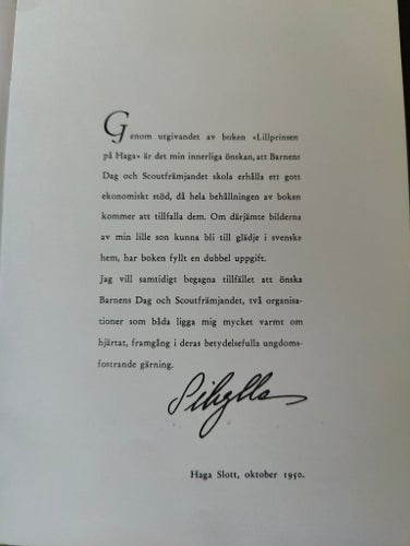 Carl Gustaf Lillprinsen på Haga, 1950