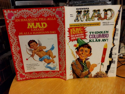 Svenska Mad 1974 Nr 1. Med färgbilaga, Very Fine plus