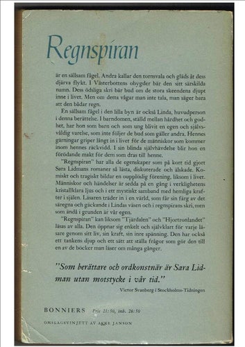 REGNSPIRAN - Sara Lidman (1958)