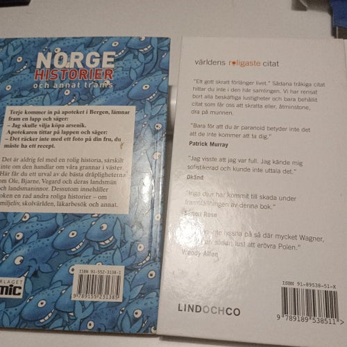 Bokpaket: Norge Historier och Världens Roligaste Citat
