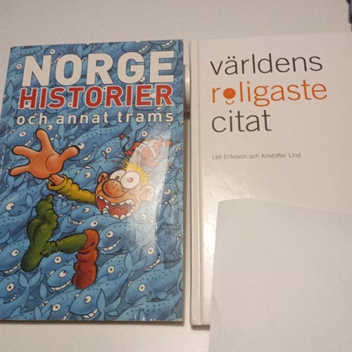 Bokpaket: Norge Historier och Världens Roligaste Citat