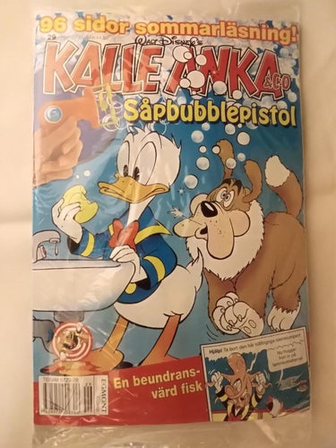 Kalle Anka & Co 2007 nr 29. inplastad. med leksak Såpbubblepistol