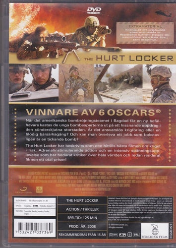 DVD / The Hurt Locker / Jeremy Renner, Evangeline Lilly / Fint skick