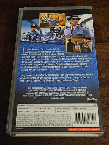 INSPECTOR GADGET 2 .VHS) SVENSK TEXT