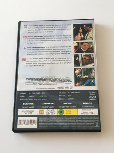 Relative values (William Baldwin, Colin Firth, 2000). Beg. DVD