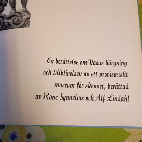 Vasavarvet av Rune Synnelius och Alf Lindahl