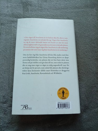 Ett kort uppehåll på vägen från Auschwitz, Göran Rosenberg,