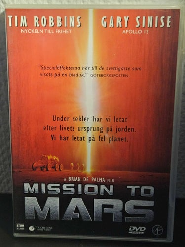 Mission to Mars DVD Sci-Fi Äventyr 2000 Svensk text Region 2