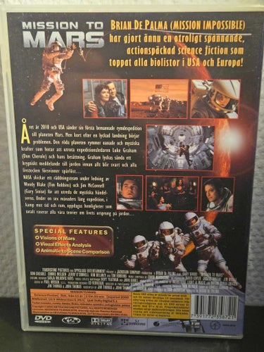 Mission to Mars DVD Sci-Fi Äventyr 2000 Svensk text Region 2