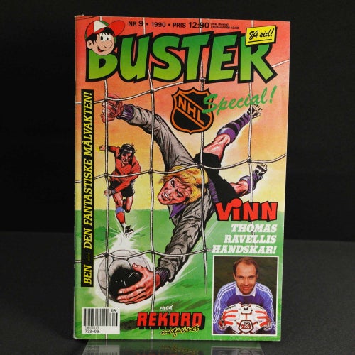 Buster - 1990 - NR 9 - Rekordmagasinet med Mats Näslund, Västra Frölunda HC