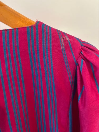 Margareta Forslund Design fuchsiafärgad, turkos klänning vintage