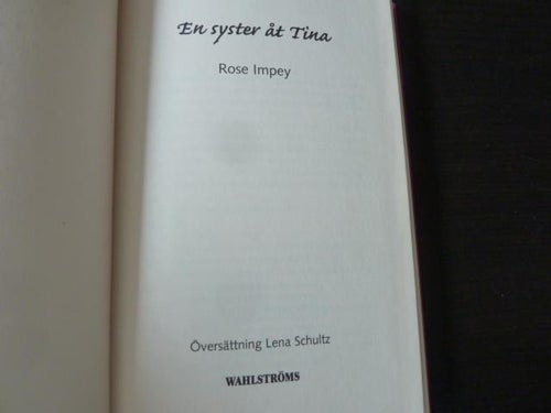 EN SYSTER ÅT TINA,  R. IMPEY,  1998,  BÖCKER
