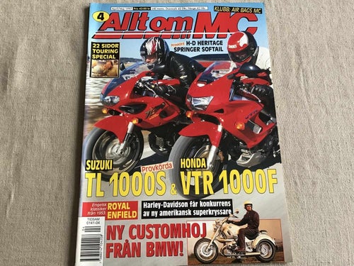 ALLT OM MC NR 4 1997HONDA VTR,BMW CUSTOM,BIMOTA,ROYAL ENFIELD,AIR BAGS MC