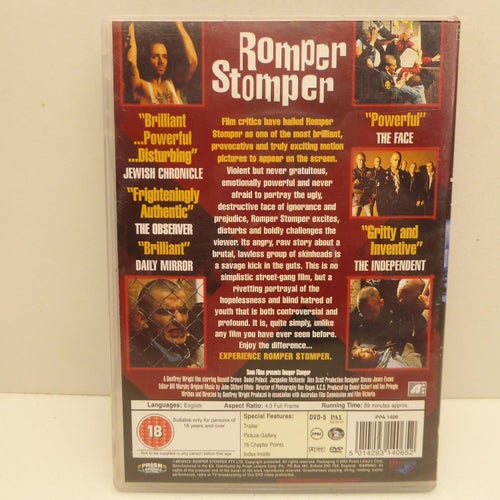 Romper Stomper - Russell Crowe - Region 2, DVD-film, Fint skick