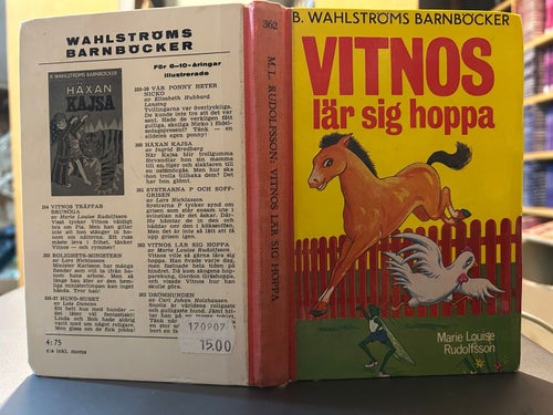 Vitnos lär sig hoppa av Marie Louise Rudolfsson, Very G+, Wahlström nr 362