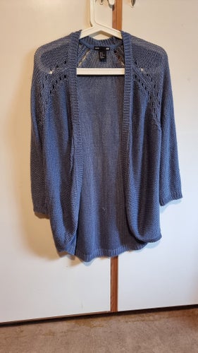 H&M blå kofta, storlek M