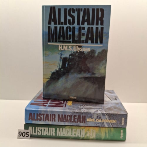 Alistair Maclean x3 Böcker med hårdpärm - Bokpaket - Se bilder för titlar