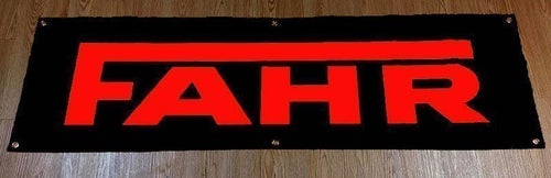 Nytt FAHR Banner Flagga 150x45 cm Logga Logo Traktor Jordbruk Skördetröska