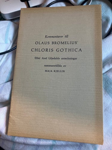 Olaus Bromelius' Chloris Gothica, med kommentarhäfte, 1956, faksimil från 1694