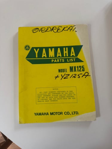 Yamaha Parts List Model MX125 + YZ125A, Yamaha Motor Co., Ltd., 1973