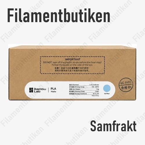 Bambu Lab PLA Matte Filament Ljusblå/Ice Blue