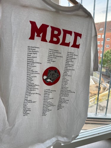 Mikkeller MBCC 2023 vit t-shirt, storlek XXL